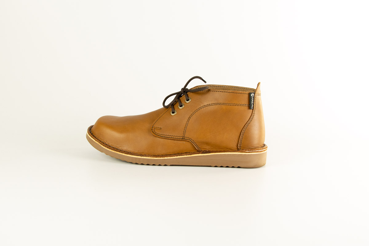 Wax Striker shoe in brown oil leather