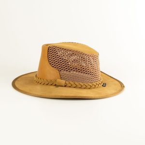 Real Leather Hat Brown