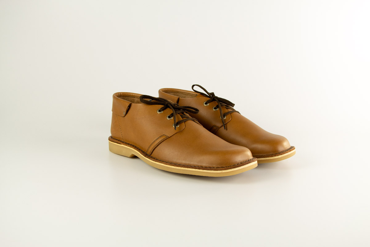 Tarzan Walker in real brown oil leather shoes