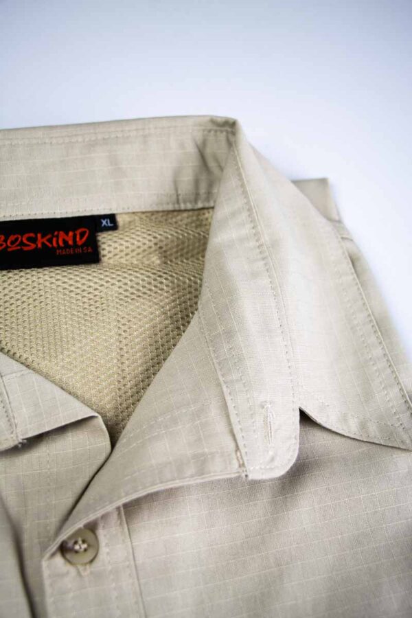 Boskind Mens Ripstop Shirt Khaki - Image 4