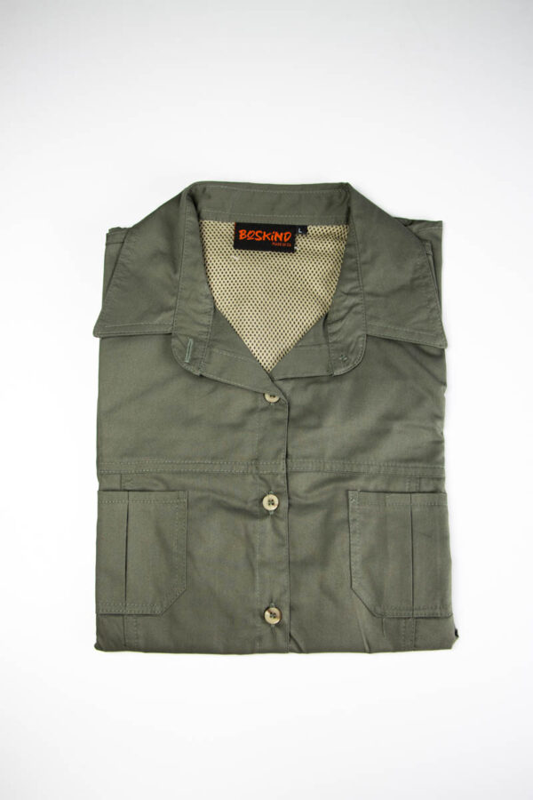 Boskind Mens Cotton Twill Shirt Olive