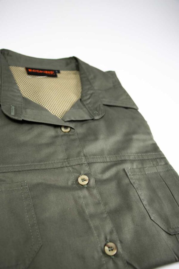 Boskind Mens Cotton Twill Shirt Olive - Image 6